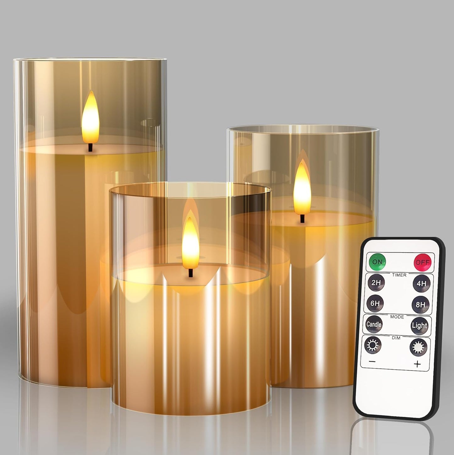 סט מנורות 3 יח׳ - ™The Flameless candle